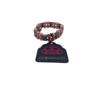 Paparazzi Jewelry Time After Timeless Stretch Bracelet Orange Beads For‎ Women